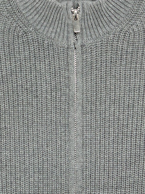 Cardigan con zip e collo alto - Kiabi