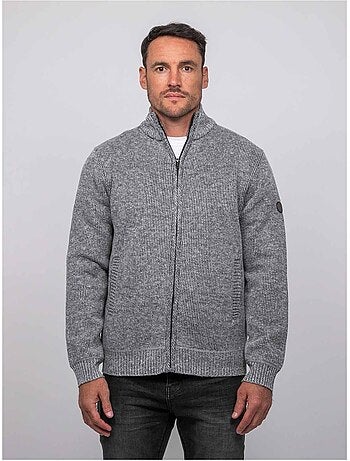 Cardigan con zip e collo alto laporil