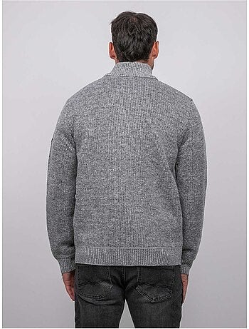 Cardigan con zip e collo alto laporil
