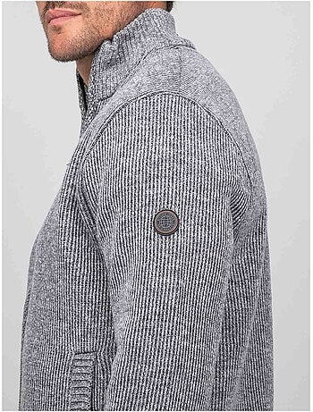 Cardigan con zip e collo alto laporil