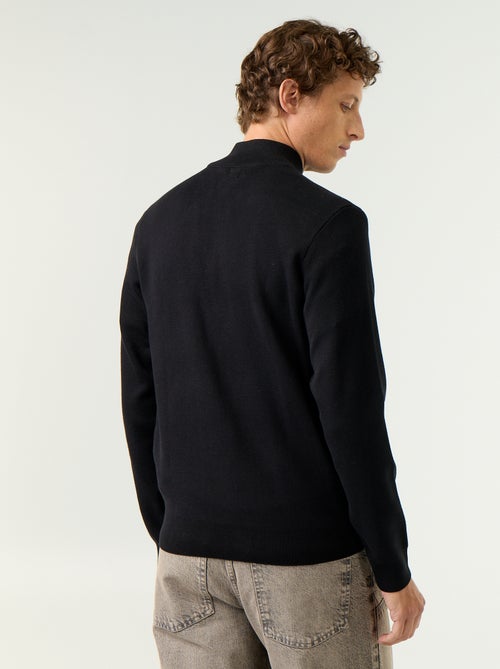 Cardigan con zip e collo alto - Kiabi Cardigan con zip e collo alto - Kiabi