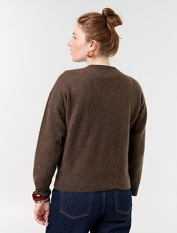 Cardigan con zip 100% lana - Premium