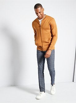 Cardigan con zip in maglia - Kiabi