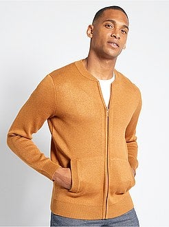 Cardigan con zip in maglia - Kiabi