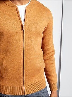 Cardigan con zip in maglia - Kiabi