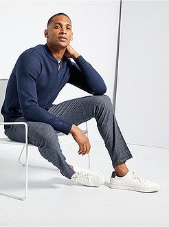 Cardigan con zip in maglia - Kiabi