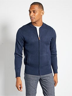 Cardigan con zip in maglia - Kiabi
