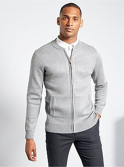 Cardigan con zip in maglia - Kiabi