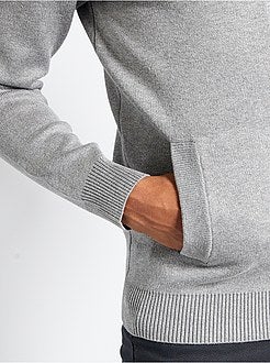 Cardigan con zip in maglia - Kiabi