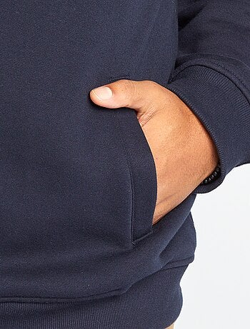 Cardigan con zip in tessuto felpato