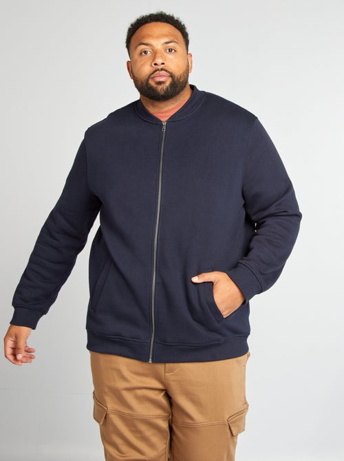 Cardigan con zip in tessuto felpato - Kiabi