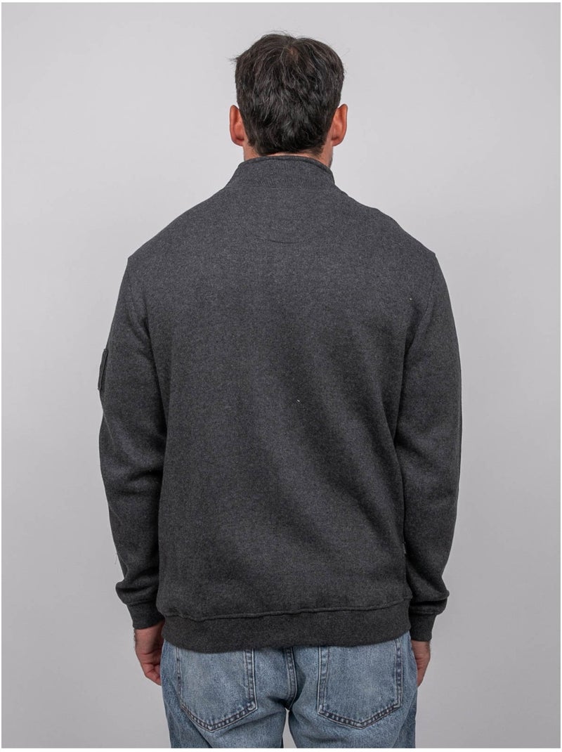 Cardigan con zip wiropax Grigio antracite - Kiabi