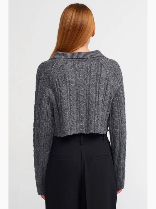 Cardigan corto a trecce con bottoni dilvin - Kiabi