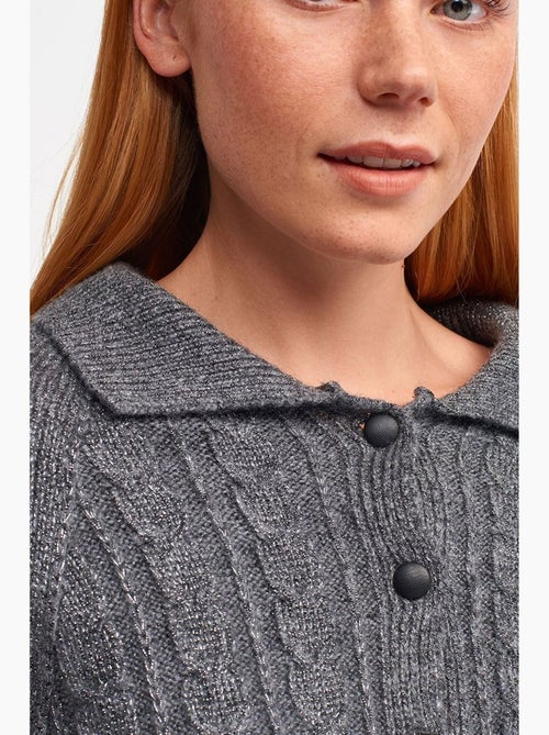 Cardigan corto a trecce con bottoni dilvin - Kiabi