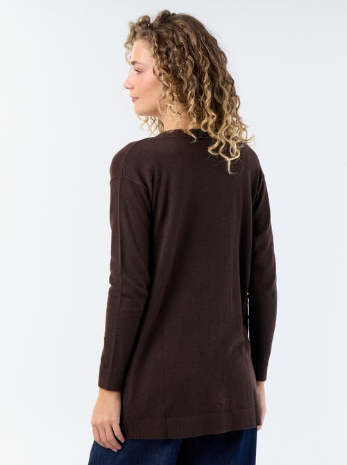 Cardigan corto aperto in maglia a trama fine - Kiabi