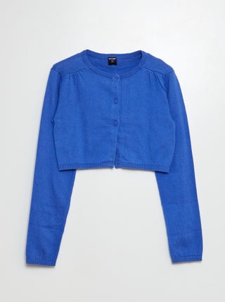 Cardigan corto bolero a coste
