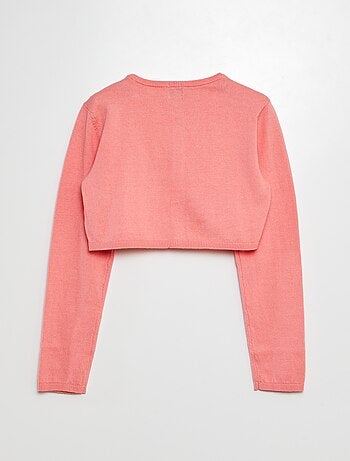 Cardigan corto bolero a coste