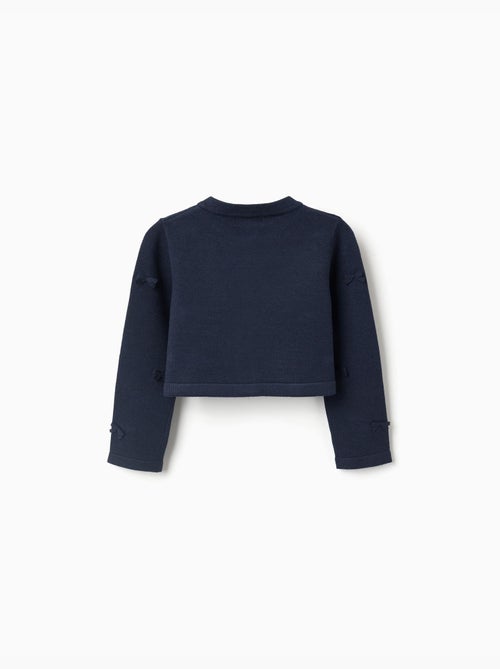 Cardigan corto lavorato a maglia con fiocchi - Kiabi