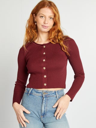 Cardigan crop top a coste