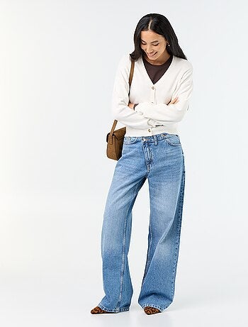Cardigan cropped con bottoni