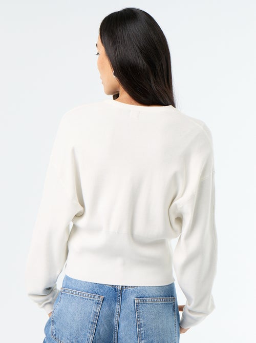 Cardigan cropped con bottoni - Kiabi