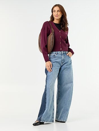 Cardigan cropped con bottoni