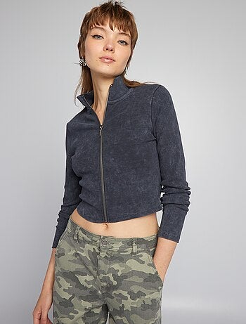Cardigan cropped effetto delavé - Kiabi