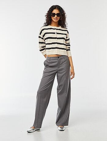 Cardigan cropped in maglia