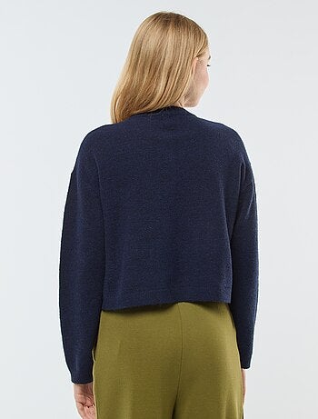 Cardigan cropped in maglia