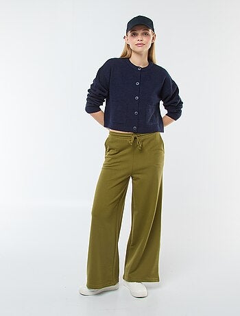 Cardigan cropped in maglia