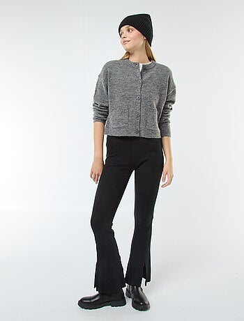 Cardigan cropped in maglia