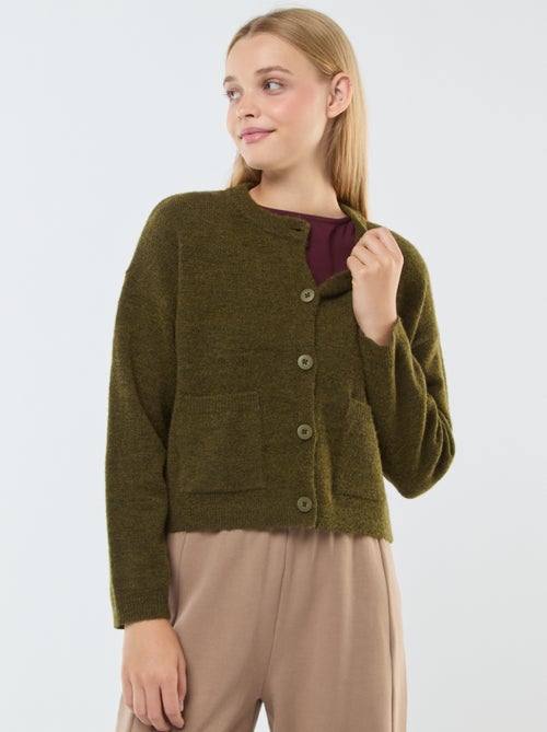 Cardigan cropped in maglia - Kiabi