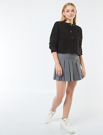 Cardigan cropped in maglia