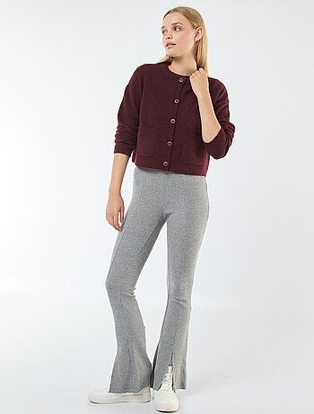 Cardigan cropped in maglia