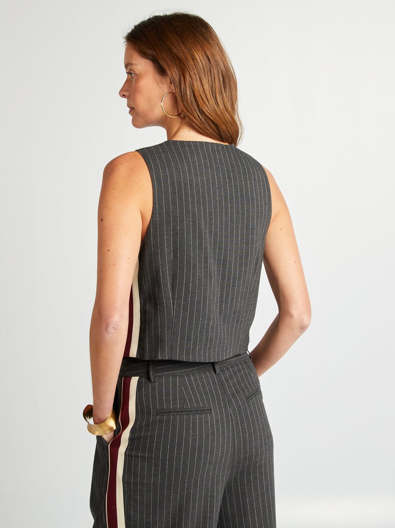 Cardigan da completo a righe GRIGIO - Kiabi