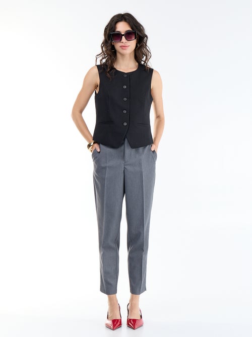 Cardigan da completo senza maniche a tinta unita - Kiabi