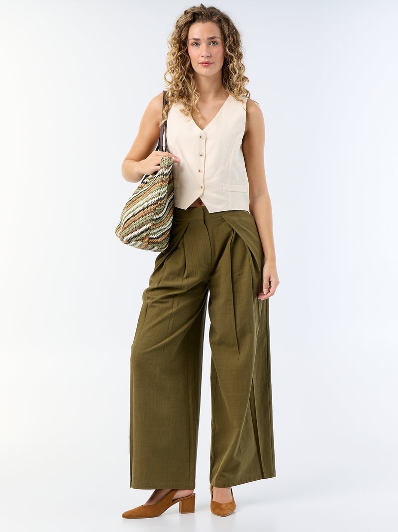 Cardigan da completo senza maniche Beige - Kiabi