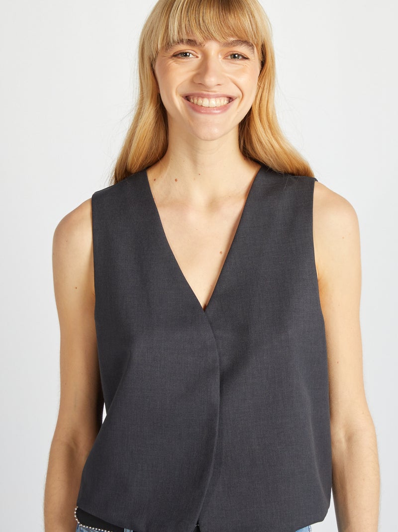 Cardigan da completo senza maniche BLU - Kiabi