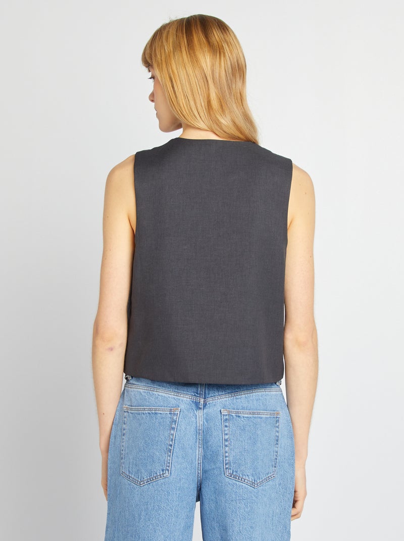 Cardigan da completo senza maniche BLU - Kiabi