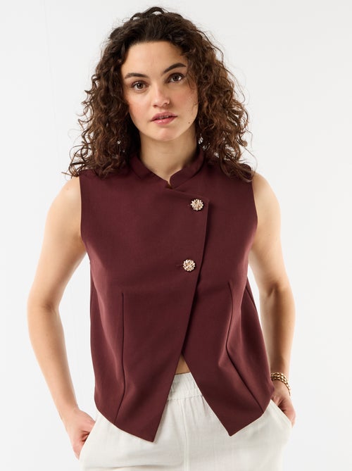 Cardigan da completo senza maniche con apertura simmetrica - Kiabi