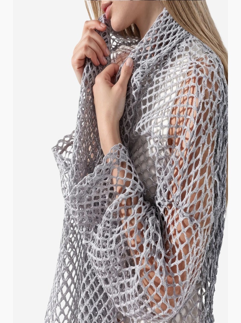 Cardigan da donna in misto cotone busem Grigio chiaro - Kiabi