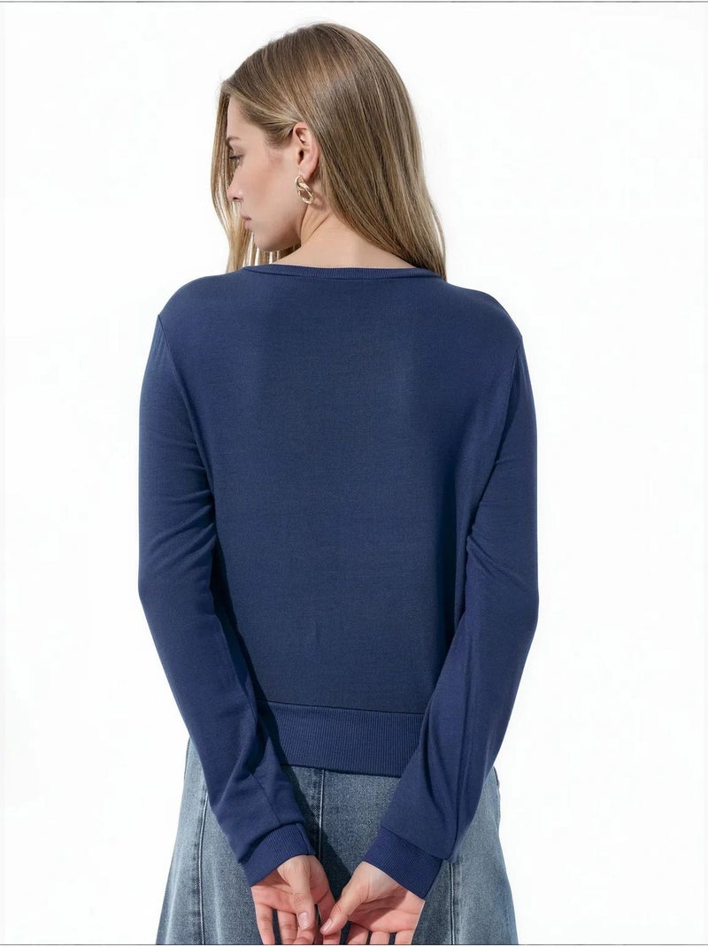 Cardigan da donna in misto viscosa busem Blu marino - Kiabi