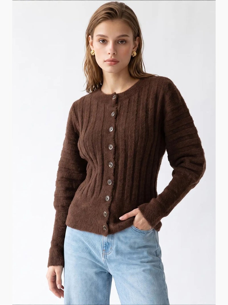 Cardigan da donna in poliestere mixray Marrone - Kiabi