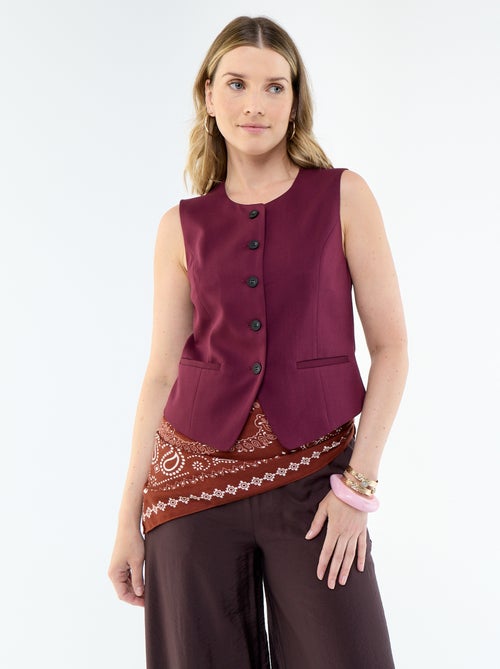 Cardigan da tailleur senza maniche tinta unita - Kiabi Cardigan da tailleur senza maniche tinta unita - Kiabi