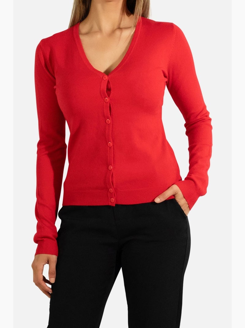 Cardigan di base Kebello Rosso - Kiabi