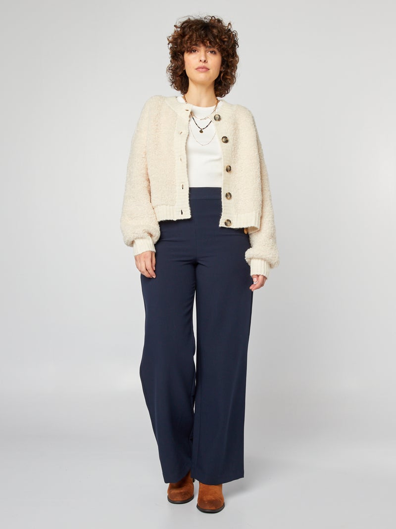 Cardigan effetto montone BEIGE - Kiabi