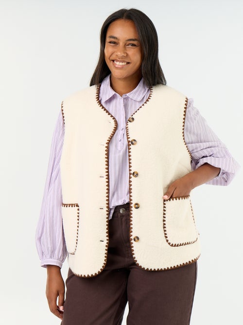 Cardigan effetto pelliccia senza maniche - Kiabi Cardigan effetto pelliccia senza maniche - Kiabi