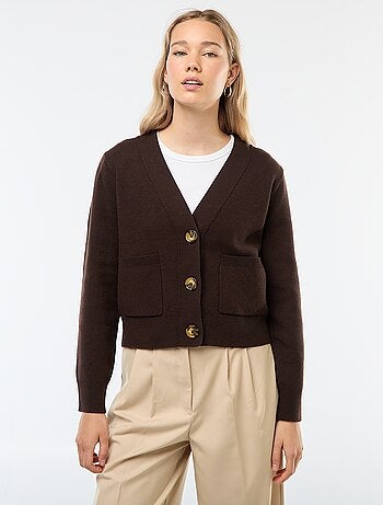 Cardigan gilet in maglia ottoman
