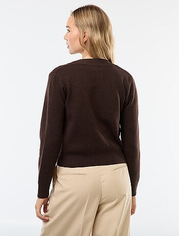 Cardigan gilet in maglia ottoman