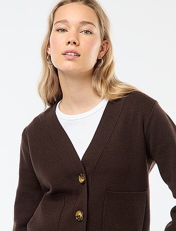 Cardigan gilet in maglia ottoman